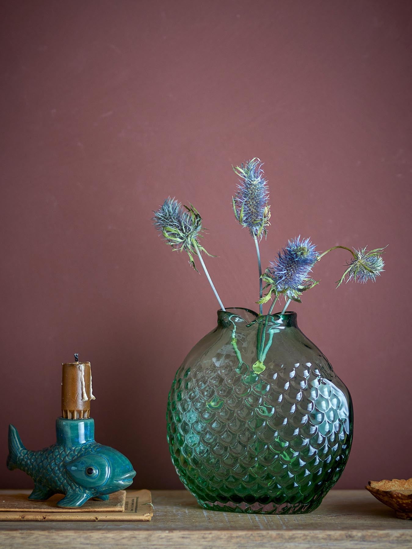 Bree Vase, Grün, Glas in Grün präsentiert im Onlineshop von KAQTU Design AG. Vase ist von Creative Collection