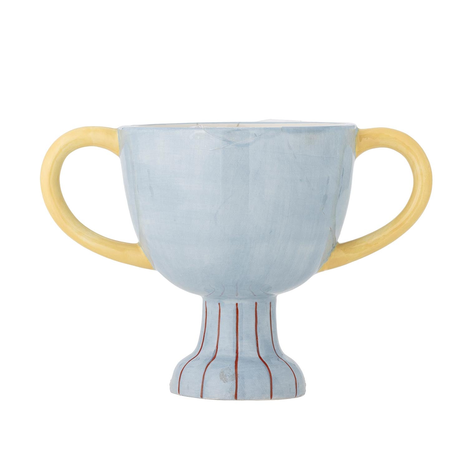 Trophy Blumentopf, Blau, Keramik in Blau präsentiert im Onlineshop von KAQTU Design AG. Blumentopf ist von Bloomingville Mini