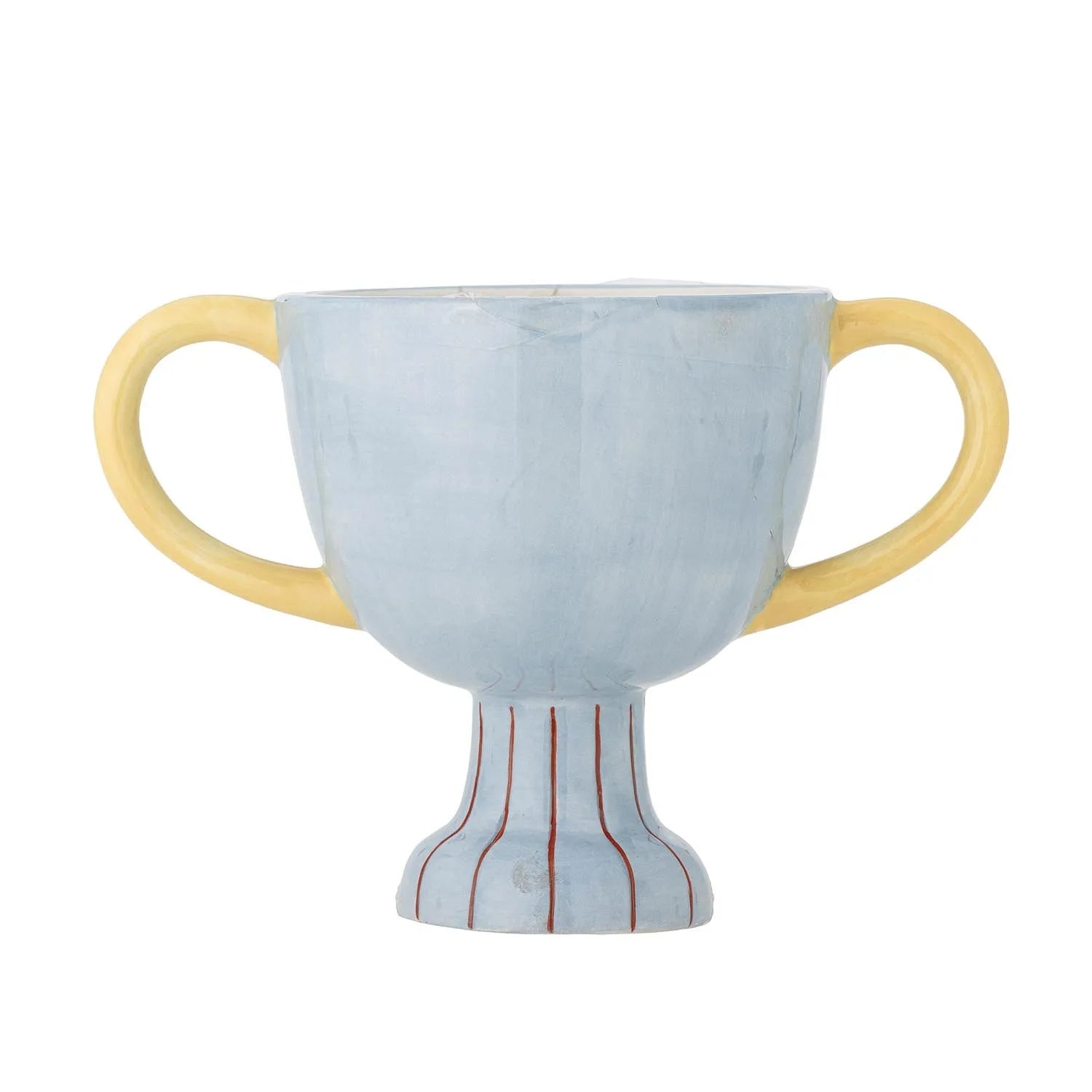 Trophy Blumentopf, Blau, Keramik in Blau präsentiert im Onlineshop von KAQTU Design AG. Blumentopf ist von Bloomingville Mini