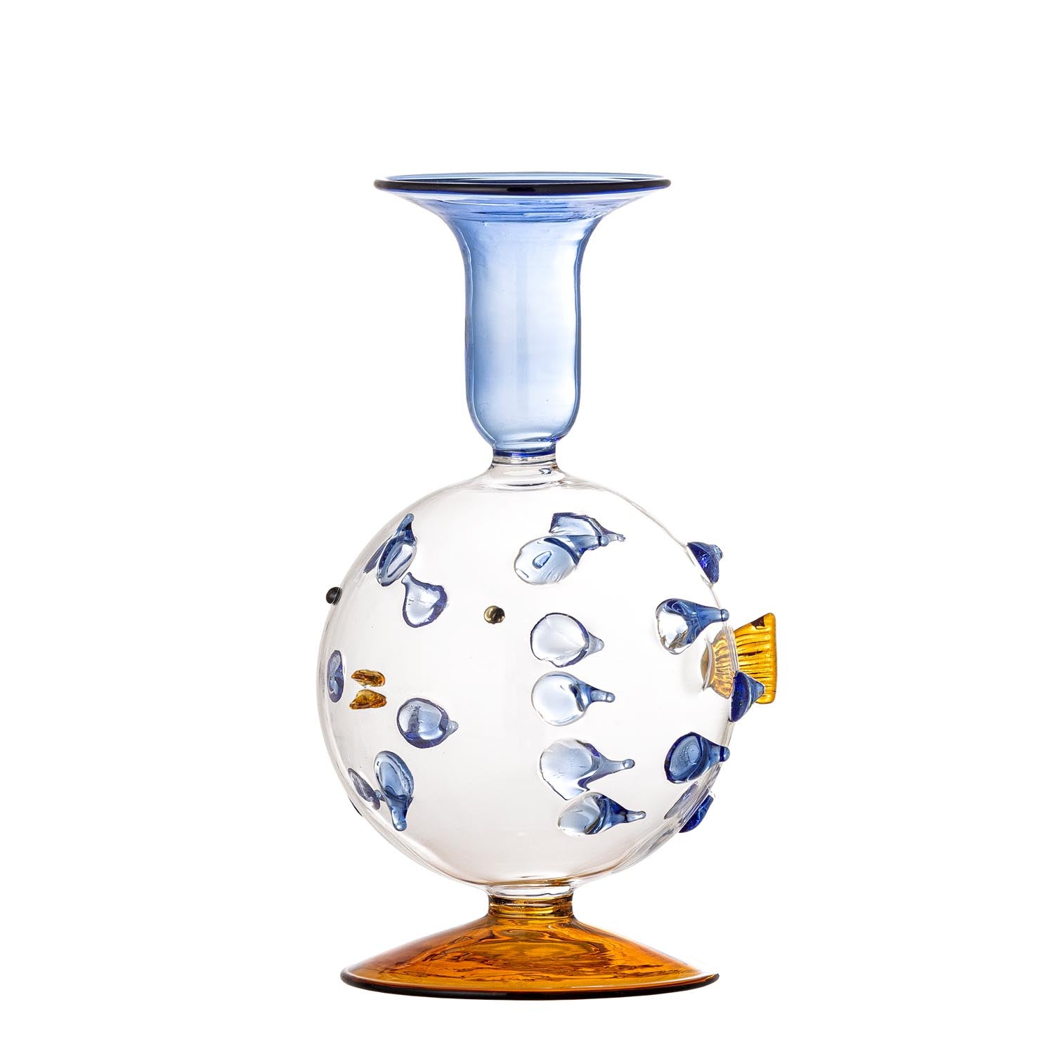 Phila Kerzenhalter, Blau, Glas