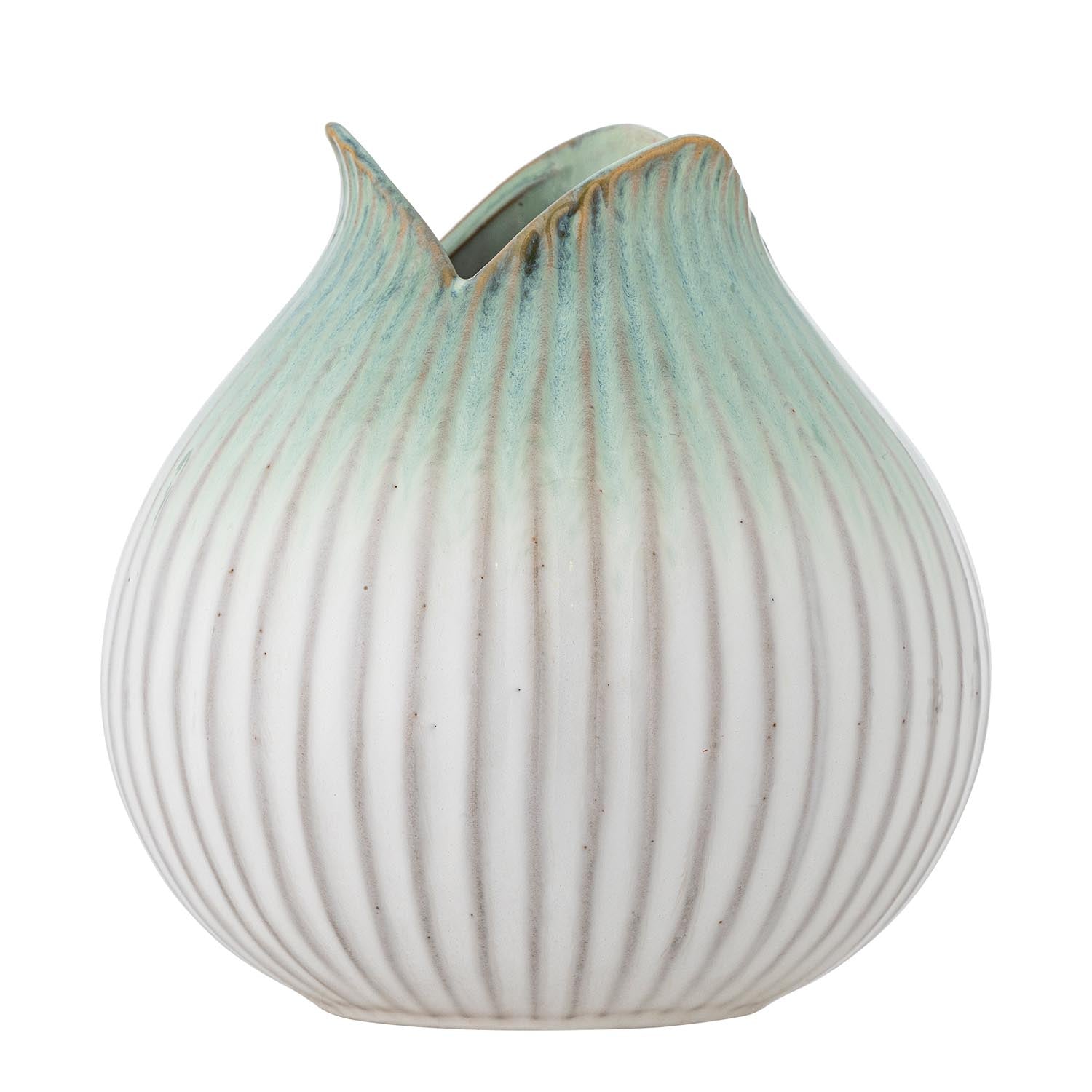 Skylar Vase, Grün, Steingut in Grün präsentiert im Onlineshop von KAQTU Design AG. Vase ist von Creative Collection