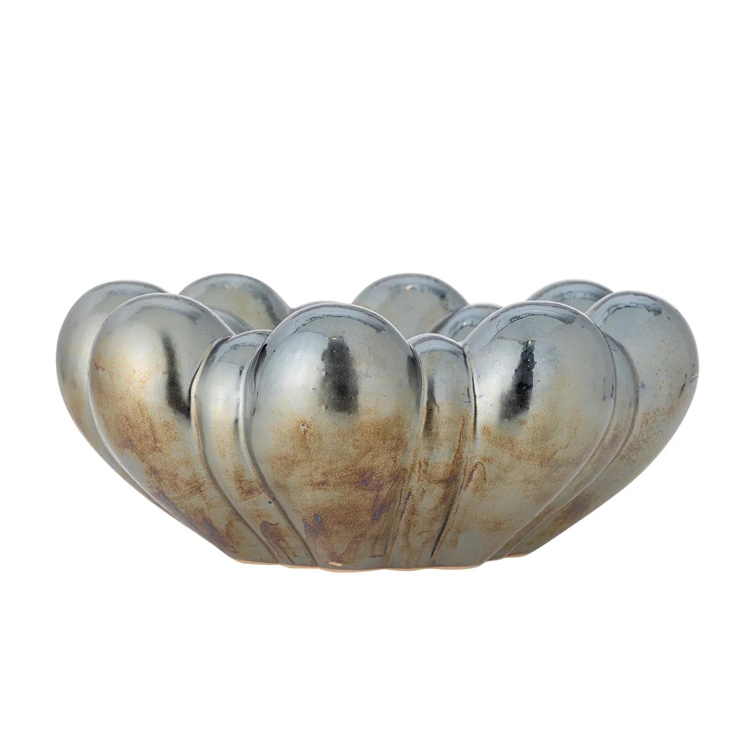 Sheeran Schale, Silber, Steingut in Silber präsentiert im Onlineshop von KAQTU Design AG. Schale ist von Bloomingville
