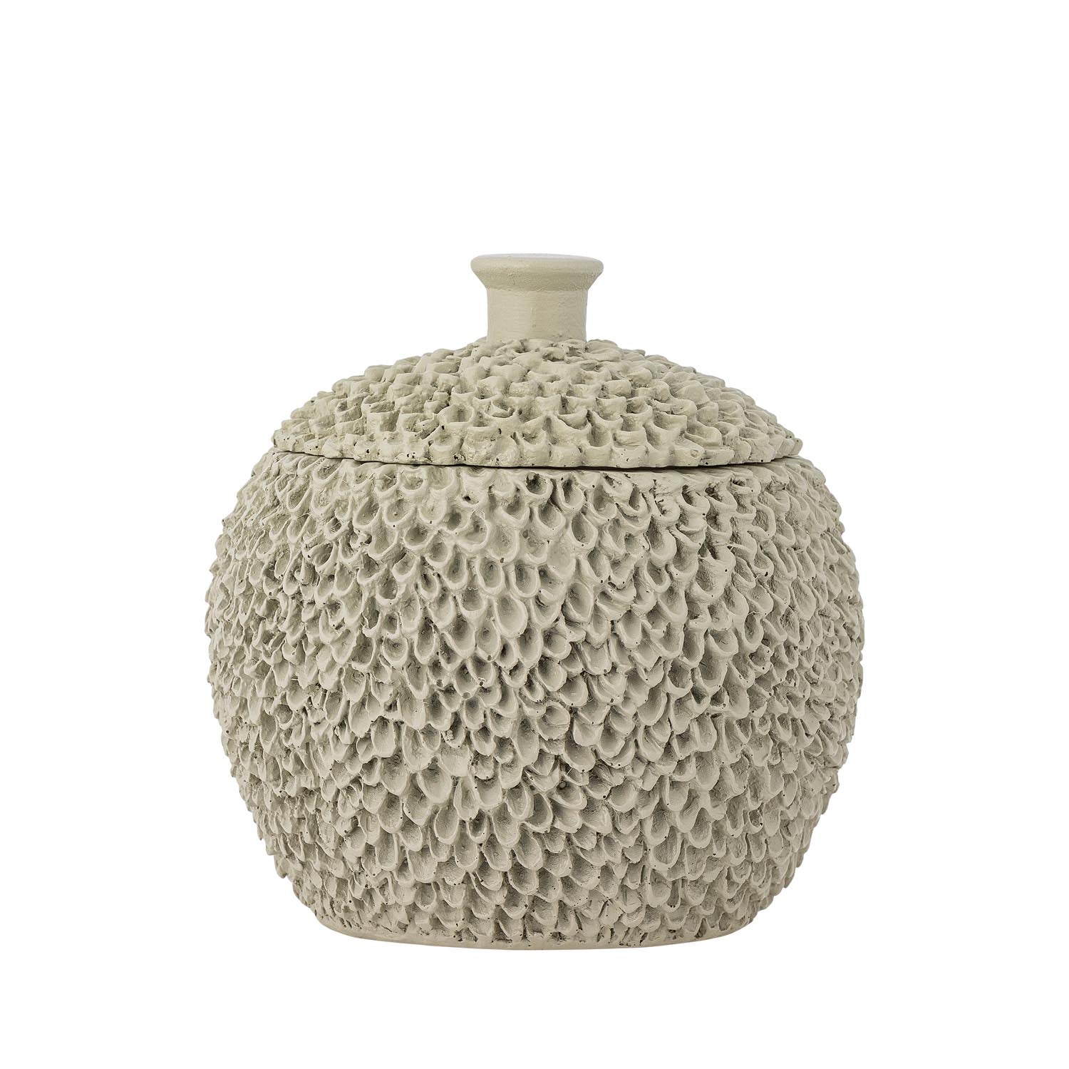 Briar Gefäß mit Deckel, Grau, Polyresin in Grau präsentiert im Onlineshop von KAQTU Design AG. Kanne ist von Bloomingville