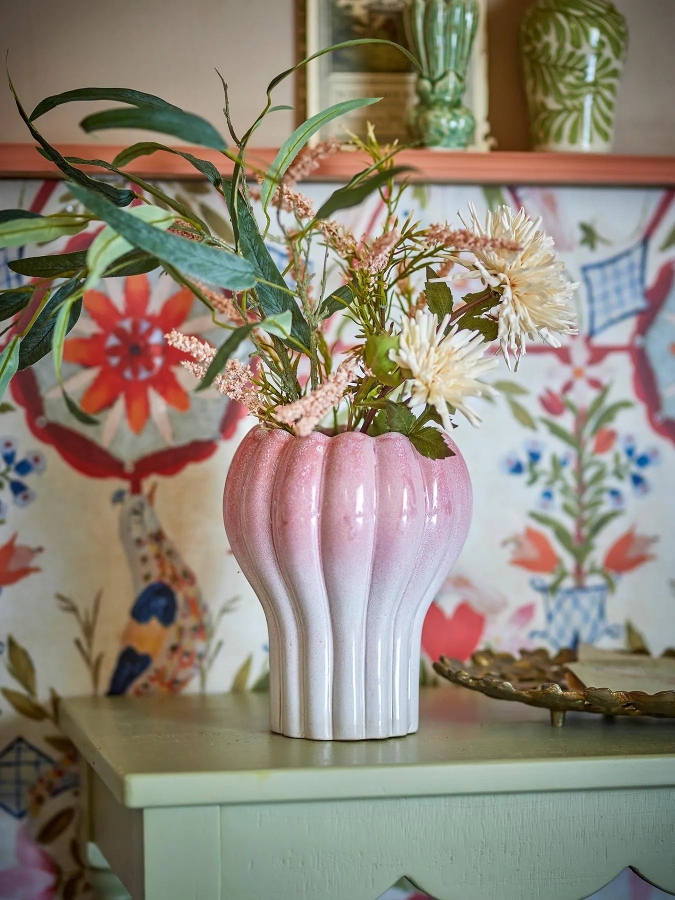 Kyla Blumentopf, Rose, Steingut in Rose präsentiert im Onlineshop von KAQTU Design AG. Blumentopf ist von Creative Collection