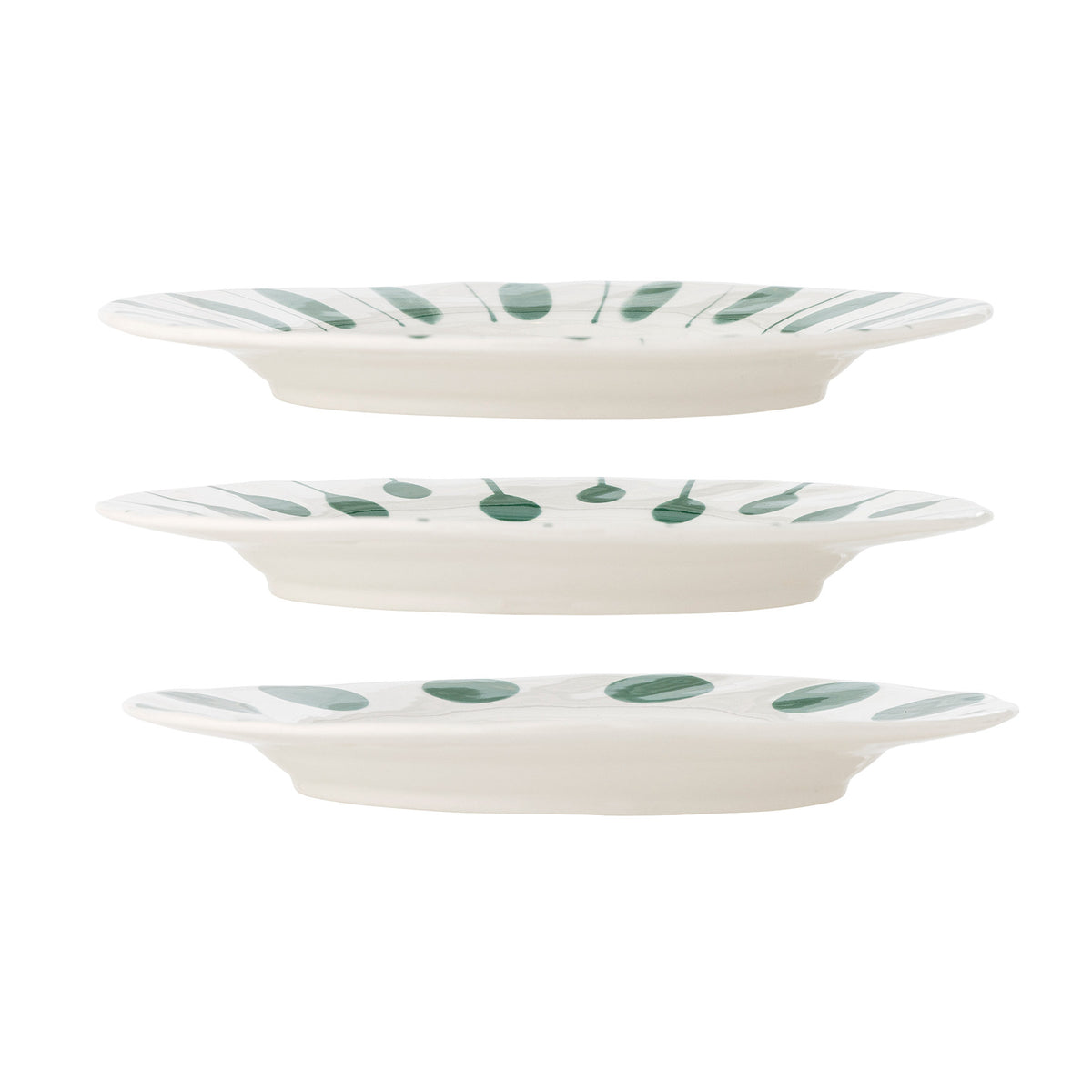 Linora Teller, Grün, Steingut in Green präsentiert im Onlineshop von KAQTU Design AG. Teller ist von Creative Collection
