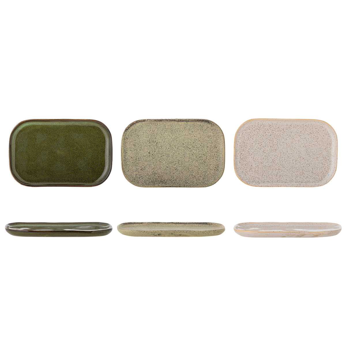 Addison Teller, Grün, Steingut in Green präsentiert im Onlineshop von KAQTU Design AG. Teller ist von Bloomingville