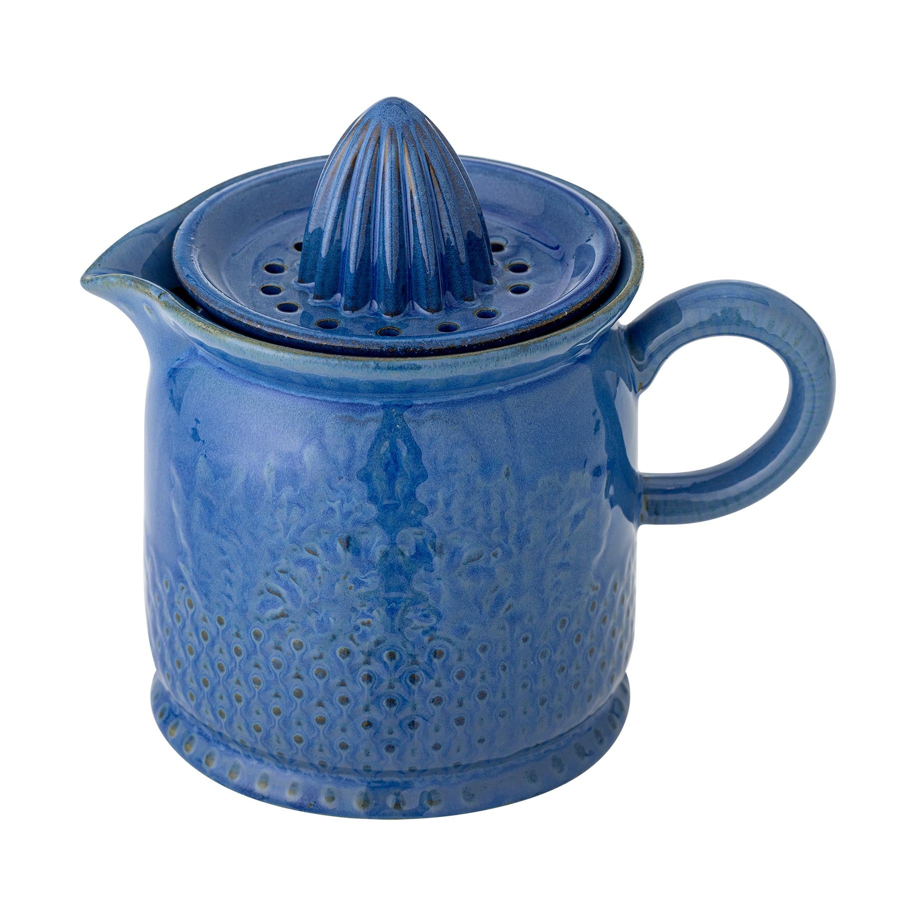 Liselu Zitronensaftpresse, Blau, Steingut in Blue präsentiert im Onlineshop von KAQTU Design AG. Küchenhelfer ist von Creative Collection