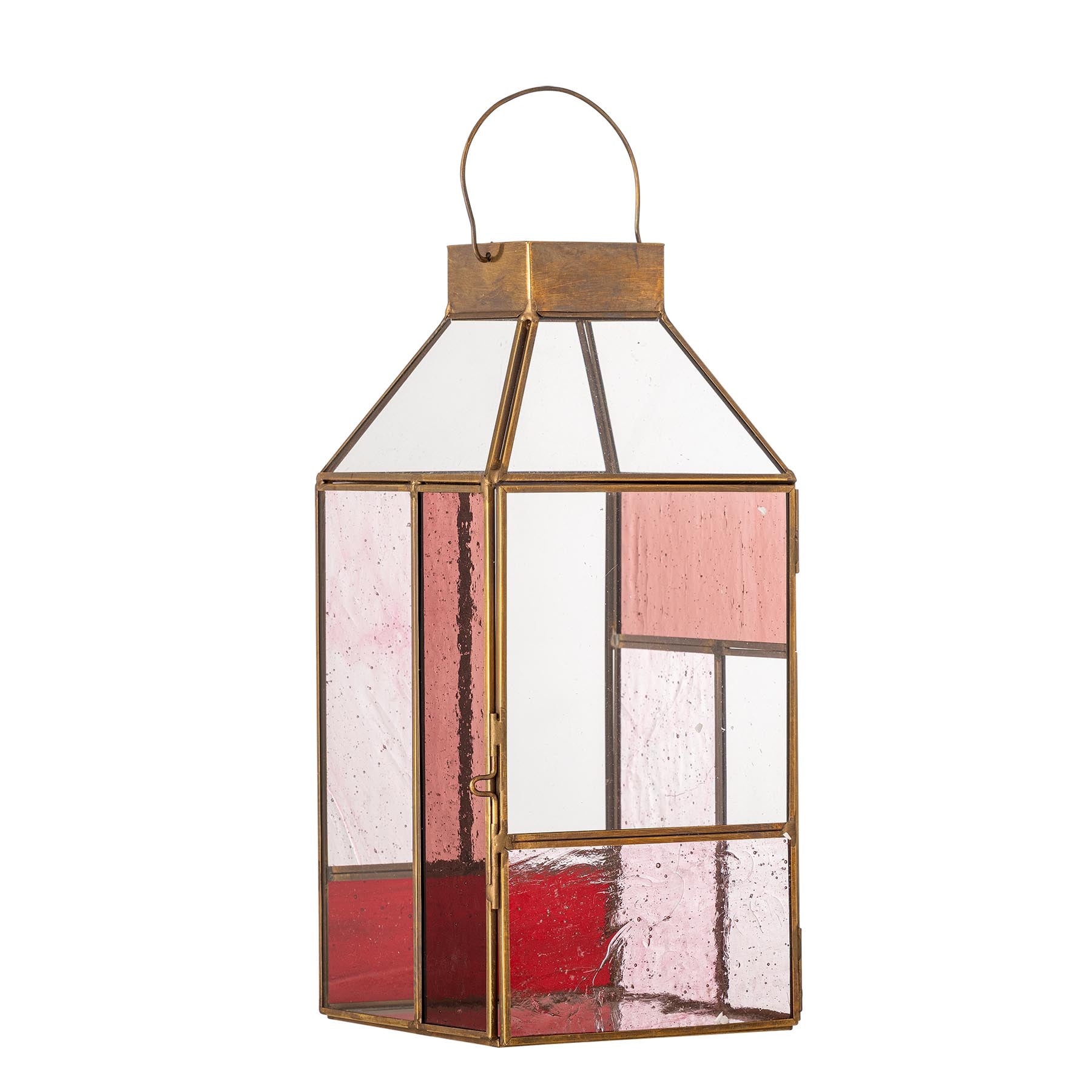 Drew Laterne, Rose, Glas in Rose präsentiert im Onlineshop von KAQTU Design AG. Laterne ist von Bloomingville
