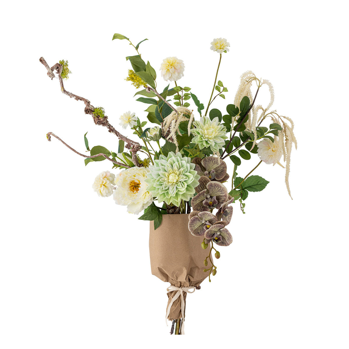 Rise Blumenstrauss, Weiss, Künstliche Blumen in White präsentiert im Onlineshop von KAQTU Design AG. Kunstblume ist von Bloomingville