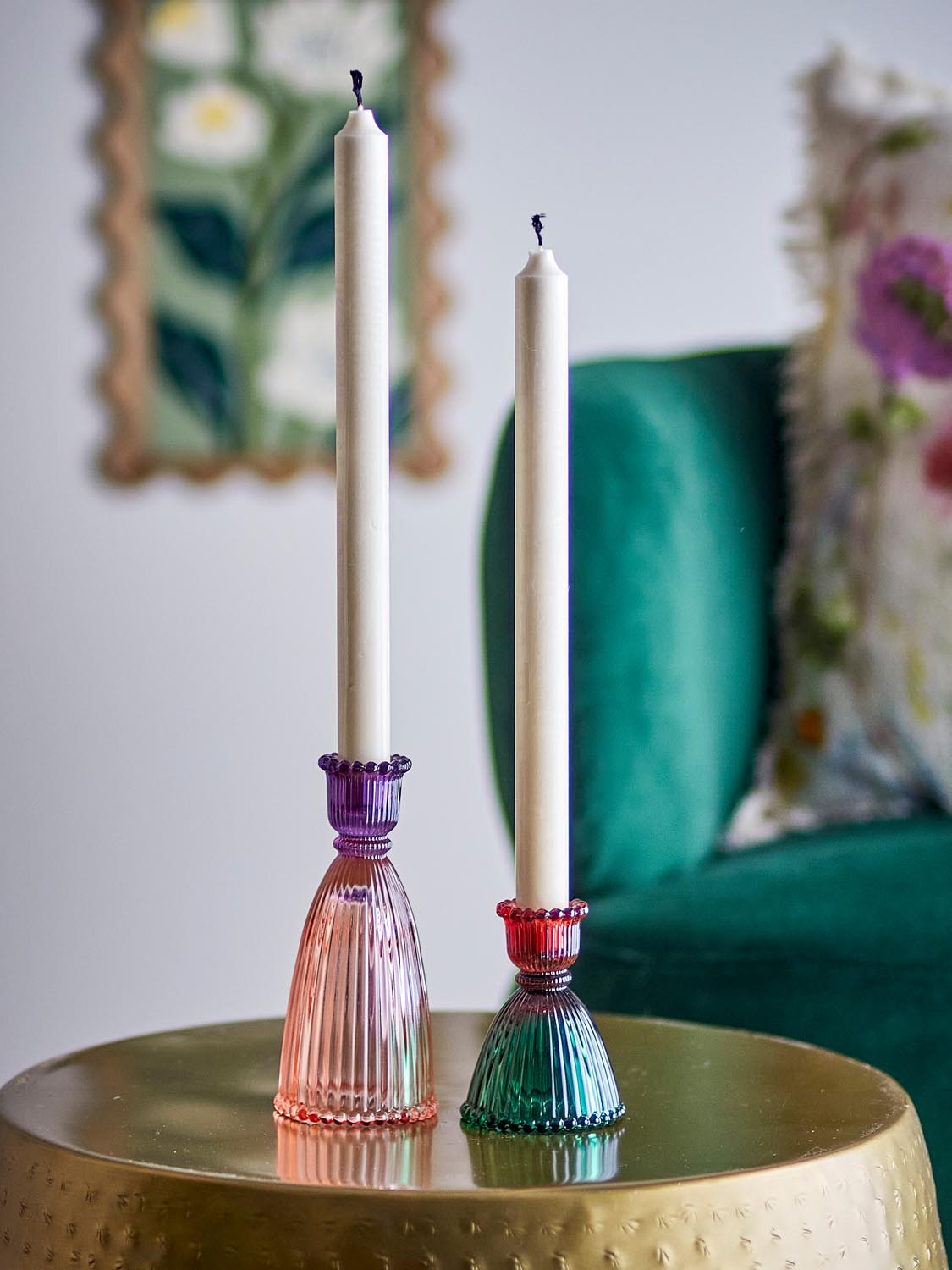 Shilo Kerzenhalter, Bunt, Glas in Multi präsentiert im Onlineshop von KAQTU Design AG. Kerzenständer ist von Creative Collection