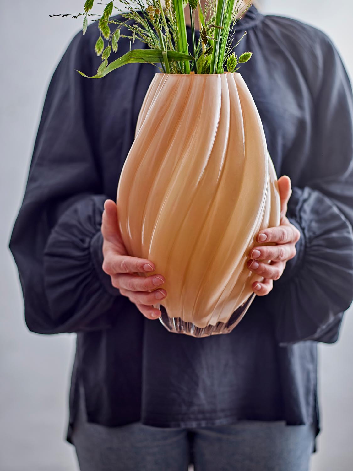 Kanji Vase, Natur, Glas in Nature präsentiert im Onlineshop von KAQTU Design AG. Vase ist von Creative Collection