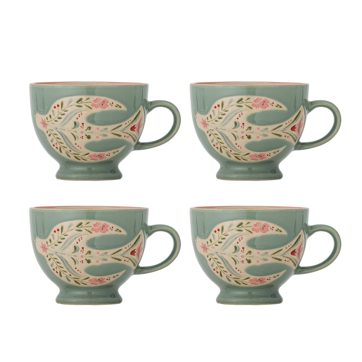 Rosalynde Becher, Grün, Steingut in Green präsentiert im Onlineshop von KAQTU Design AG. Tasse ist von Creative Collection