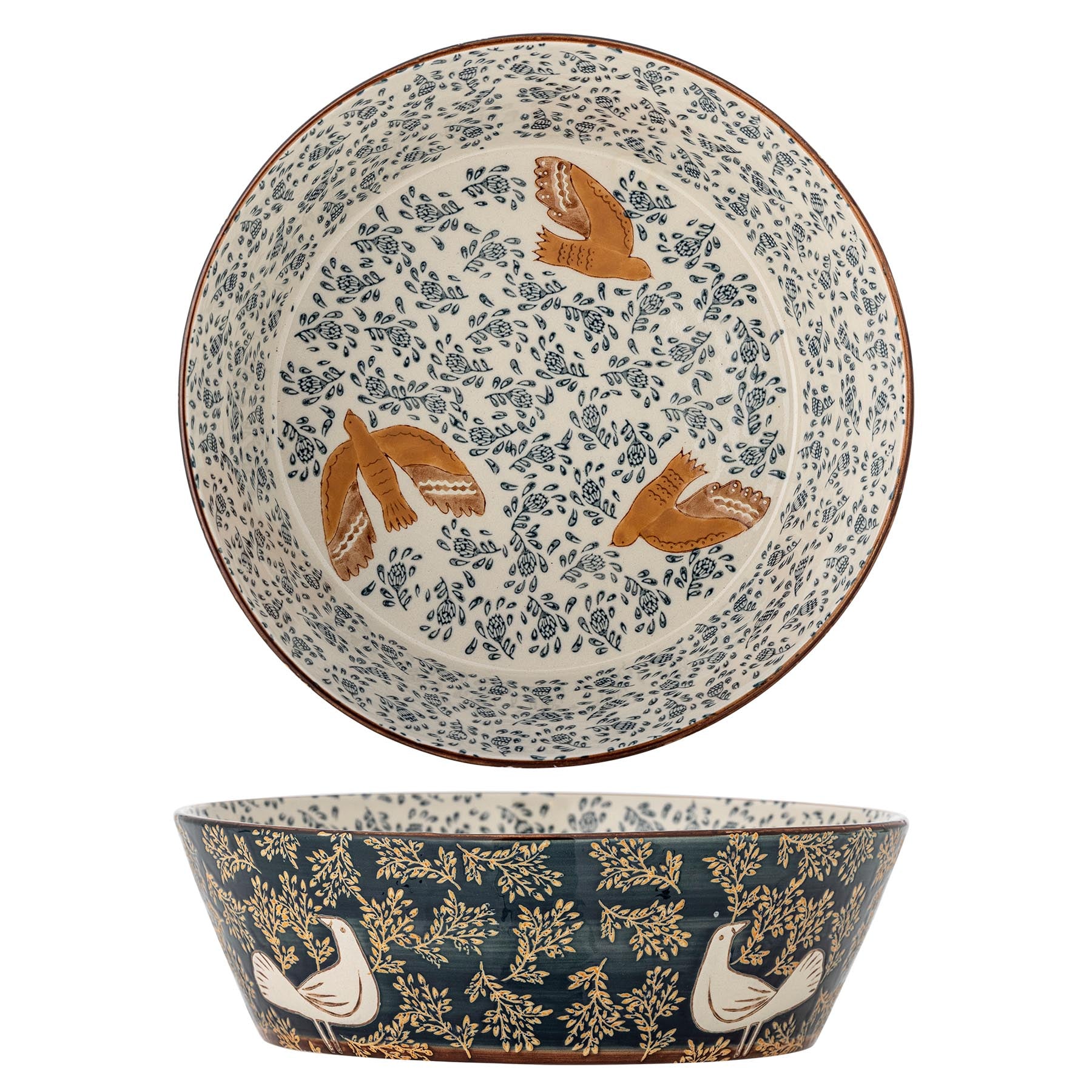 Hezha Schale, Blau, Steingut in Blue präsentiert im Onlineshop von KAQTU Design AG. Schale ist von Bloomingville