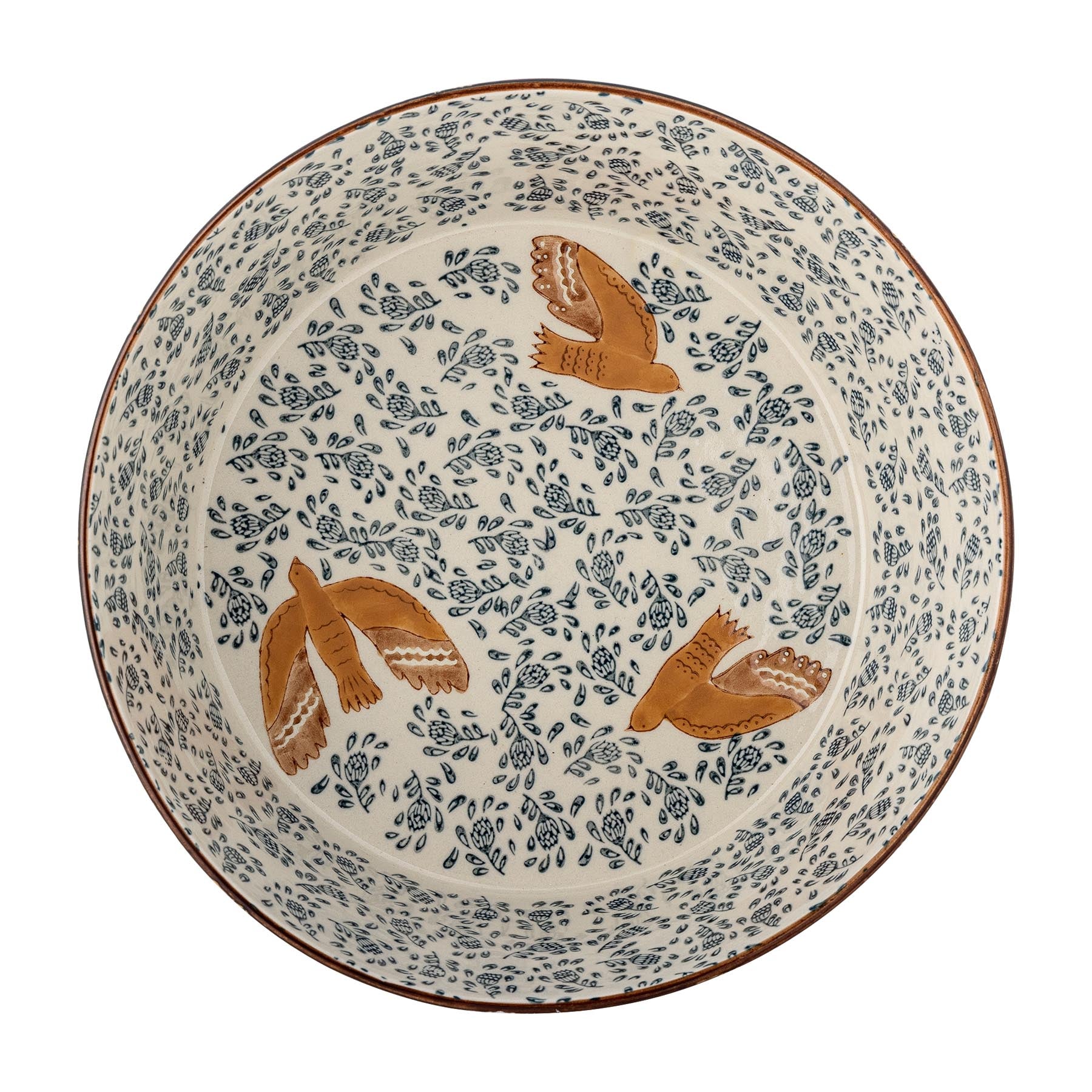 Hezha Schale, Blau, Steingut in Blue präsentiert im Onlineshop von KAQTU Design AG. Schale ist von Bloomingville