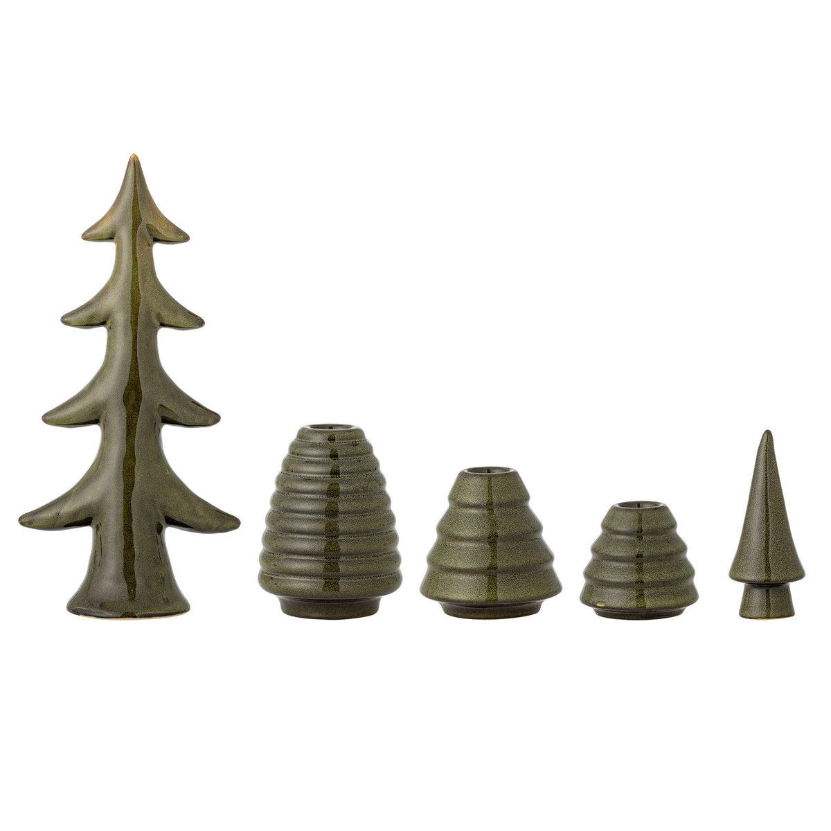 Woods Kerzenhalter, Grün, Steingut in Green präsentiert im Onlineshop von KAQTU Design AG. Kerzenständer ist von Bloomingville