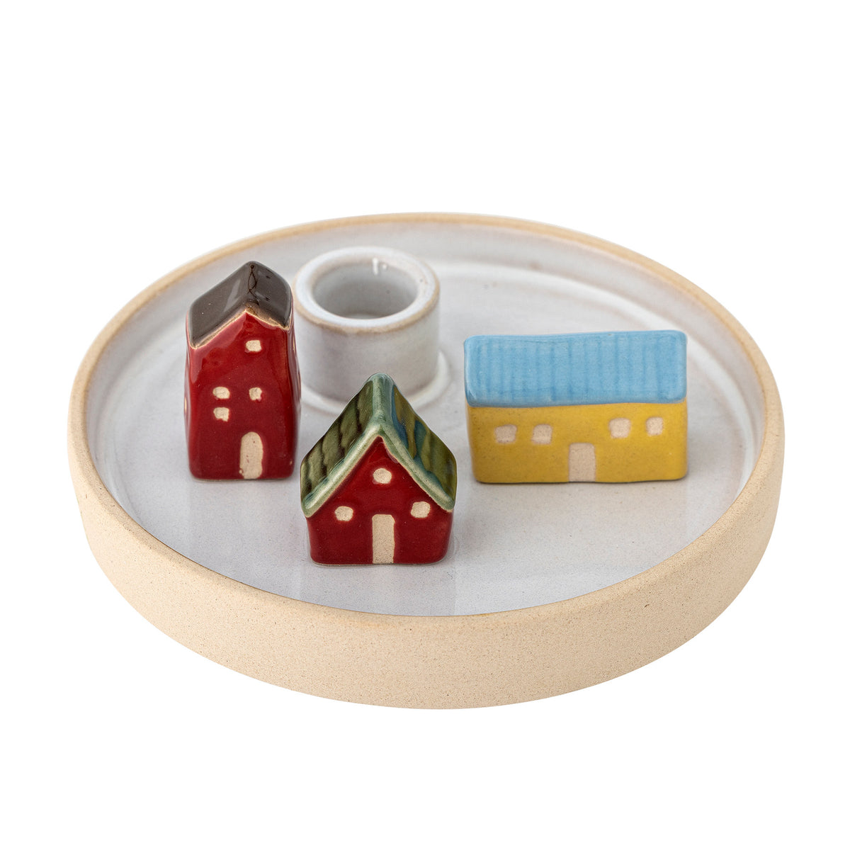 Coze Kerzenhalter, Weiss, Steingut in White präsentiert im Onlineshop von KAQTU Design AG. Kerzenständer ist von Bloomingville