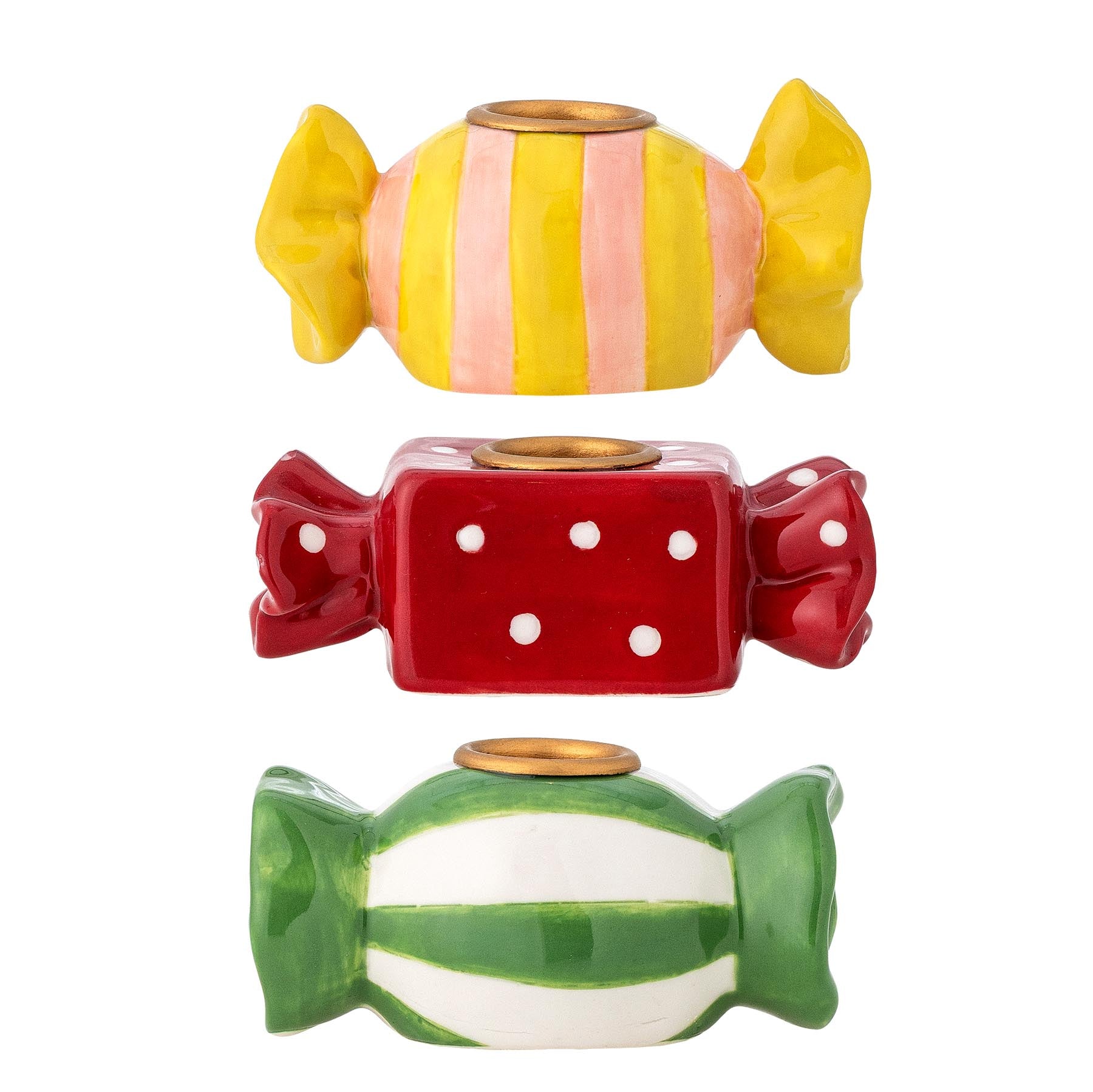 Leiano Kerzenhalter, Bunt, Steingut in Multi präsentiert im Onlineshop von KAQTU Design AG. Kerzenständer ist von Bloomingville