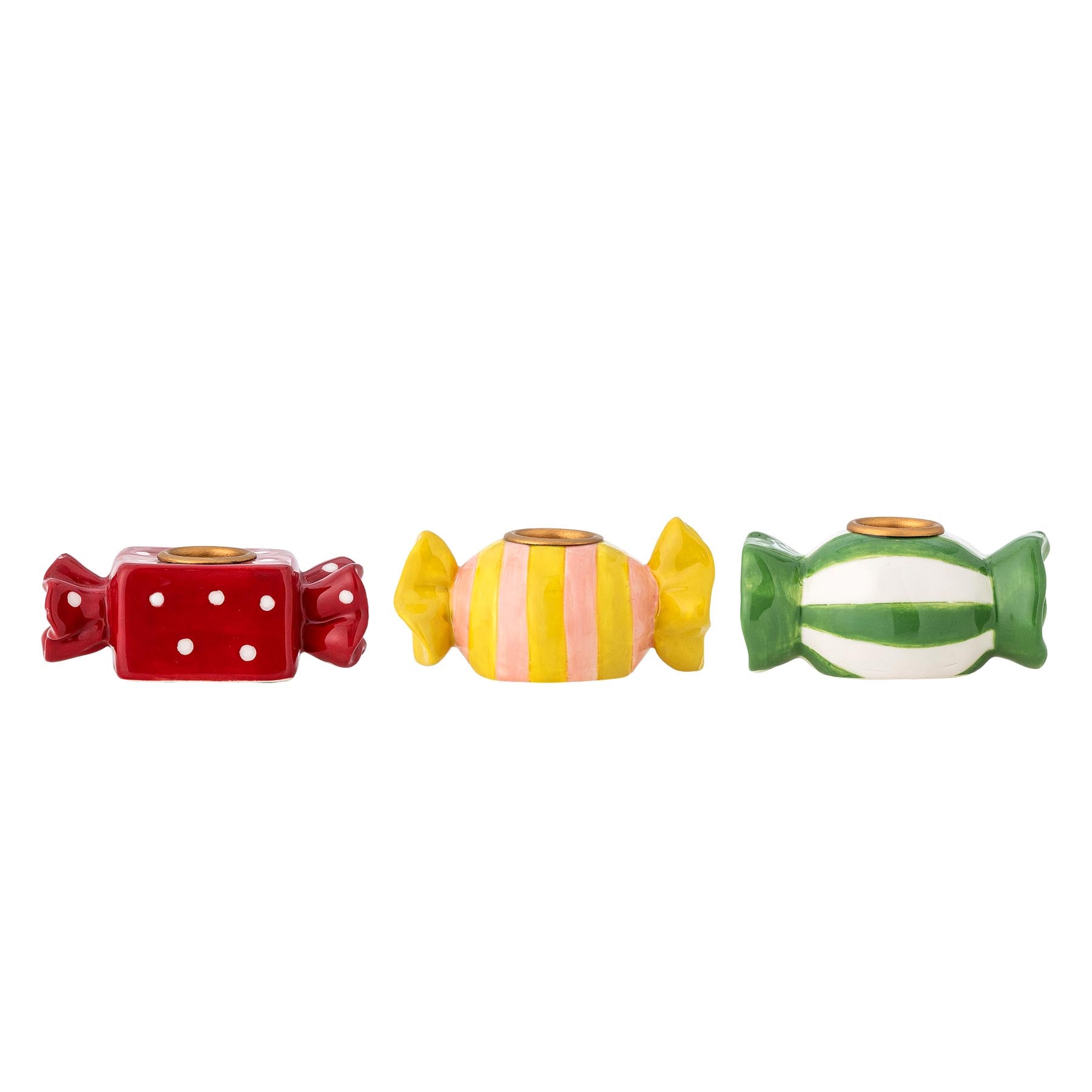Leiano Kerzenhalter, Bunt, Steingut in Multi präsentiert im Onlineshop von KAQTU Design AG. Kerzenständer ist von Bloomingville