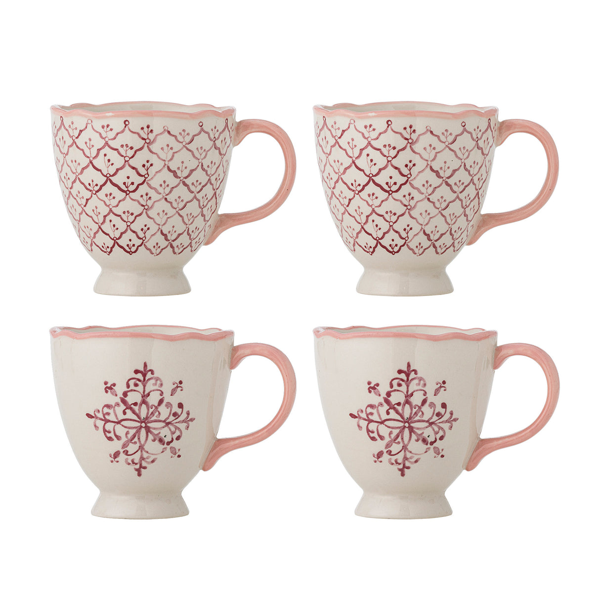 Wonderland Becher, Rose, Steingut in Rose präsentiert im Onlineshop von KAQTU Design AG. Tasse ist von Bloomingville