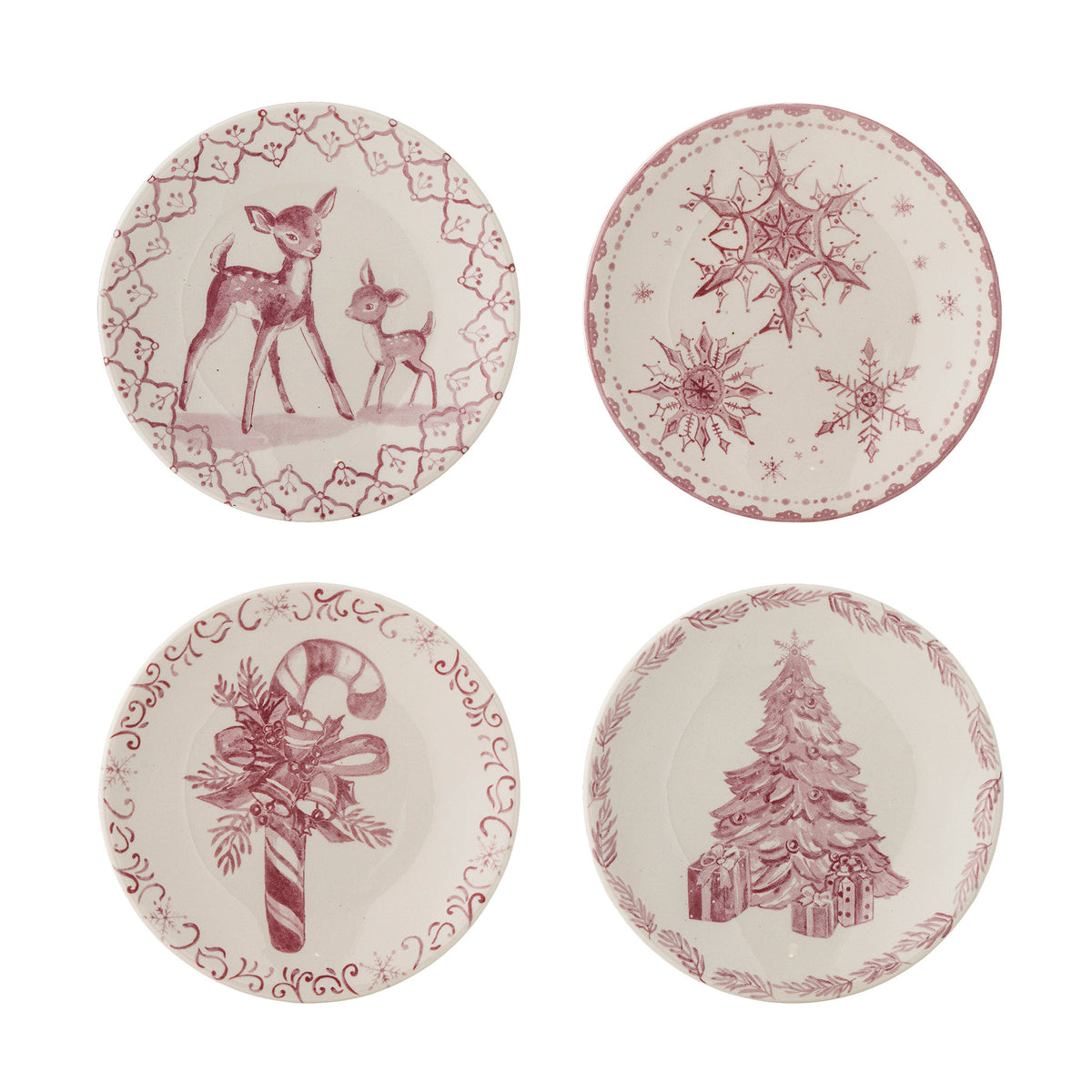 Wonderland Teller, Rose, Steingut in Rose präsentiert im Onlineshop von KAQTU Design AG. Teller ist von Bloomingville