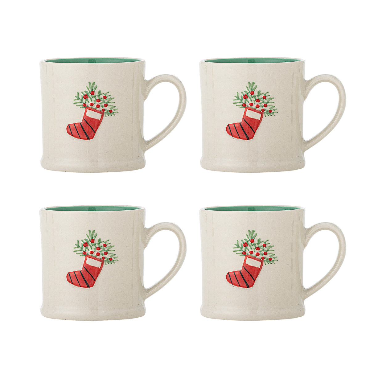Kenai Tasse, Grün, Steingut in Green präsentiert im Onlineshop von KAQTU Design AG. Tasse ist von Bloomingville