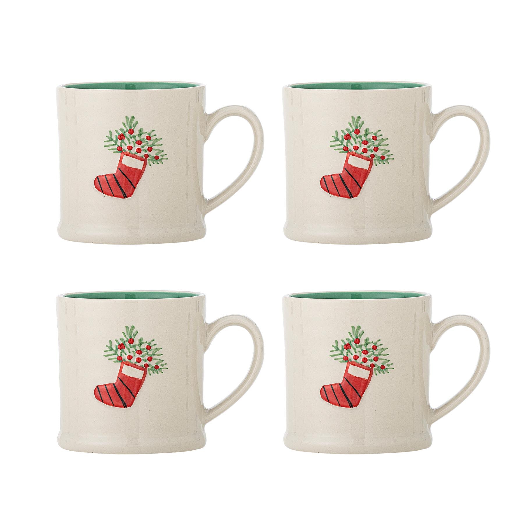 Kenai Tasse, Grün, Steingut in Green präsentiert im Onlineshop von KAQTU Design AG. Tasse ist von Bloomingville