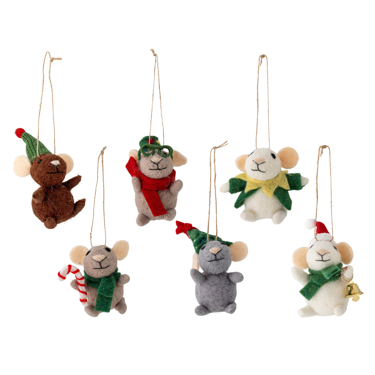 Peo Ornament, Grün, Wolle in Green präsentiert im Onlineshop von KAQTU Design AG. Ornament ist von Bloomingville