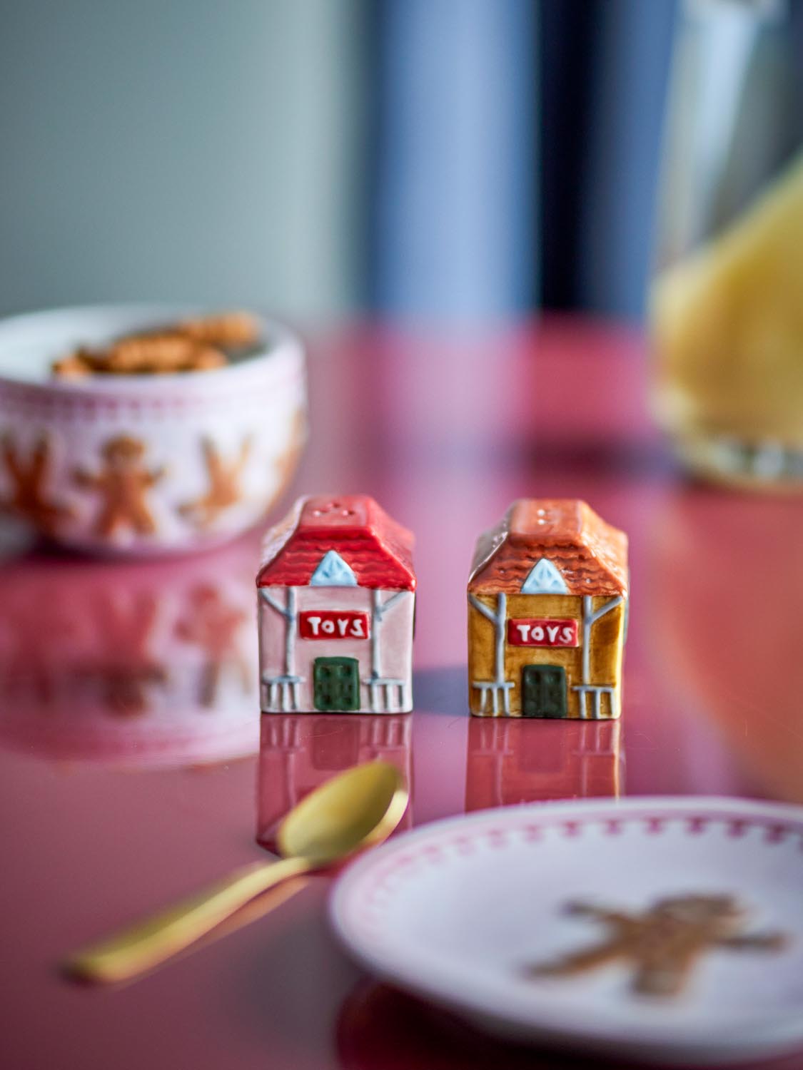 Homey Salz- und Pfefferset, Bunt, Steingut in Multi präsentiert im Onlineshop von KAQTU Design AG. Käsezubehör ist von Bloomingville