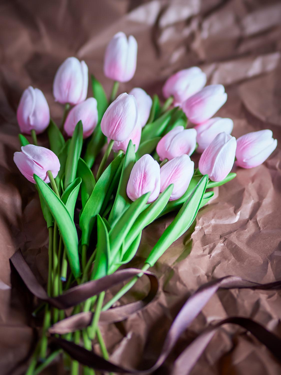 Tulip Blumenstrauß, Rose, Künstliche Blumen in Rose präsentiert im Onlineshop von KAQTU Design AG. Kunstpflanze ist von Bloomingville