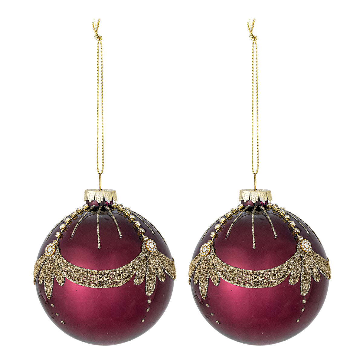 Suman Ornament, Rot, Glas in Red präsentiert im Onlineshop von KAQTU Design AG. Ornament ist von Bloomingville