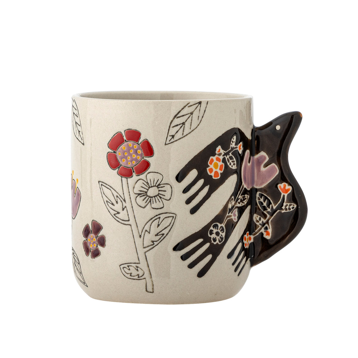 Vivielle Tasse, Bunt, Steingut in Multi präsentiert im Onlineshop von KAQTU Design AG. Tasse ist von Bloomingville