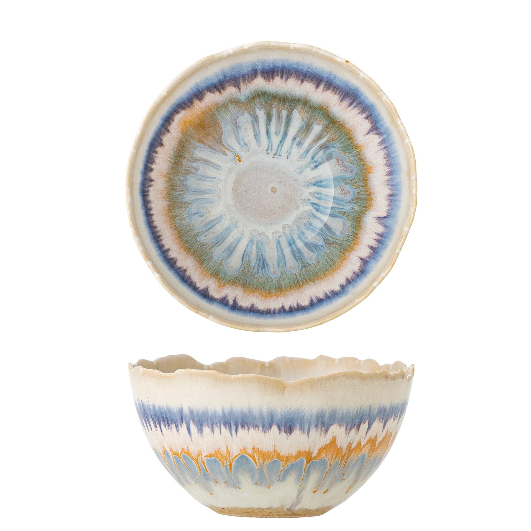 Zeno Schale, Bunt, Steingut in Multi präsentiert im Onlineshop von KAQTU Design AG. Schale ist von Creative Collection