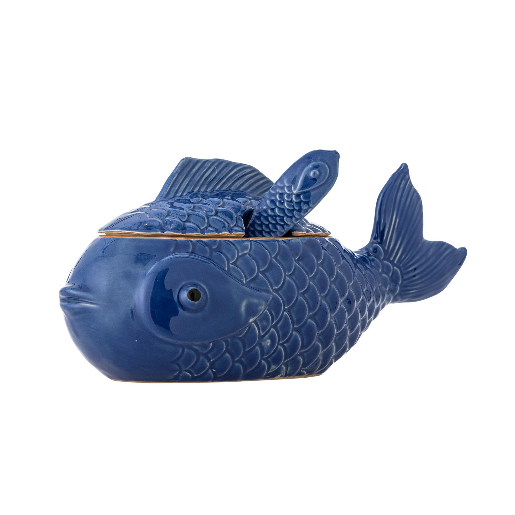 Hiro Gefäß mit Deckel und Löffel, Blau, Steingut in Blue präsentiert im Onlineshop von KAQTU Design AG. Kanne ist von Creative Collection