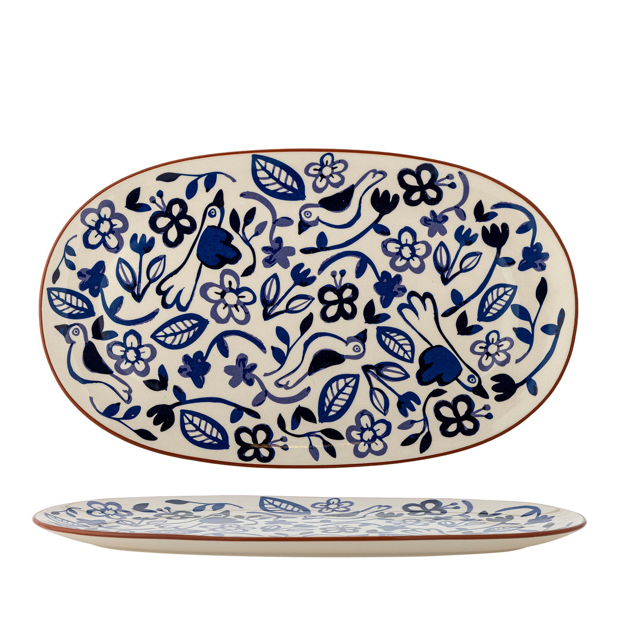 Figuria Servierplatte, Bunt, Steingut in Multi präsentiert im Onlineshop von KAQTU Design AG. Servierplatten ist von Bloomingville
