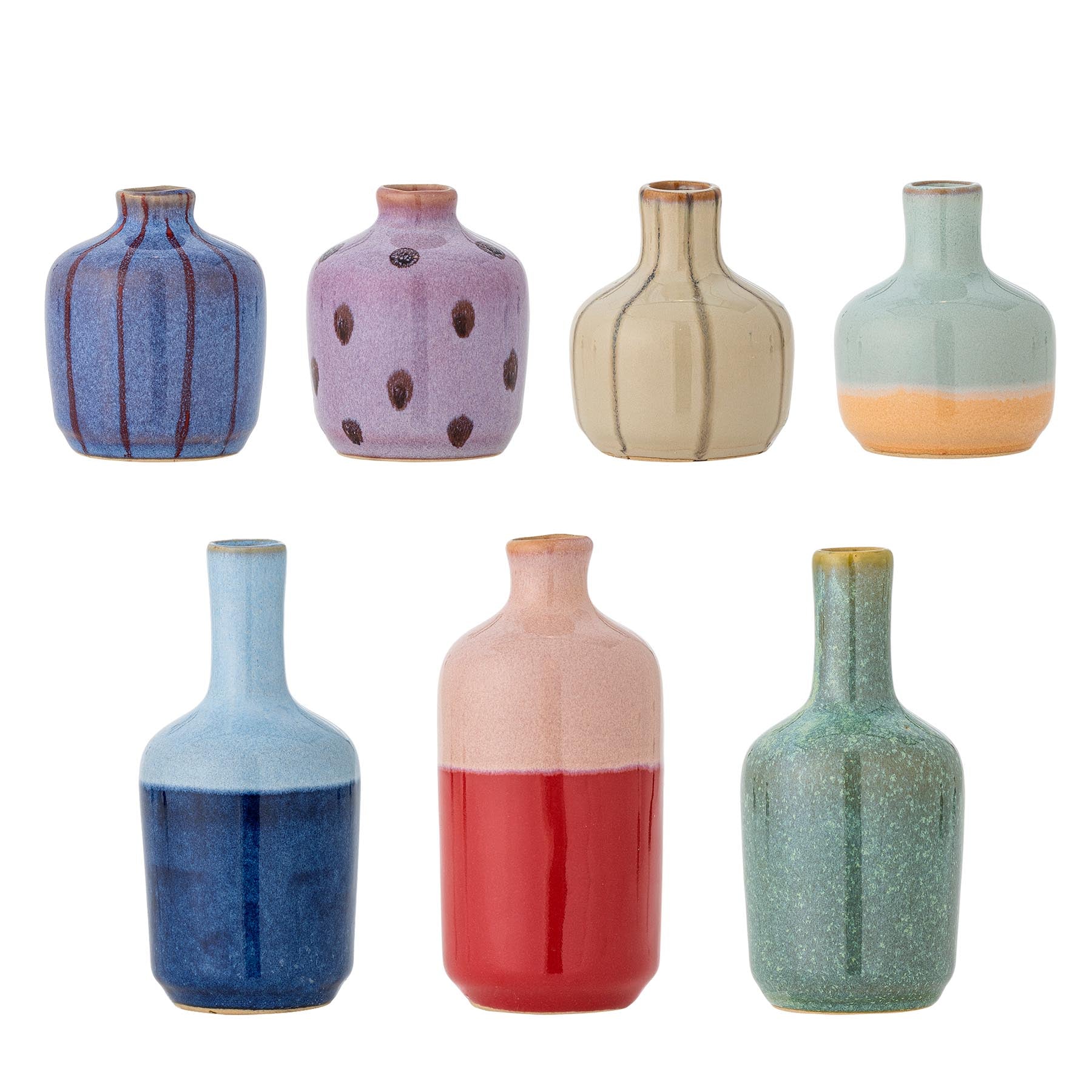 Maien Vase, Bunt, Steingut in Multi präsentiert im Onlineshop von KAQTU Design AG. Vase ist von Bloomingville