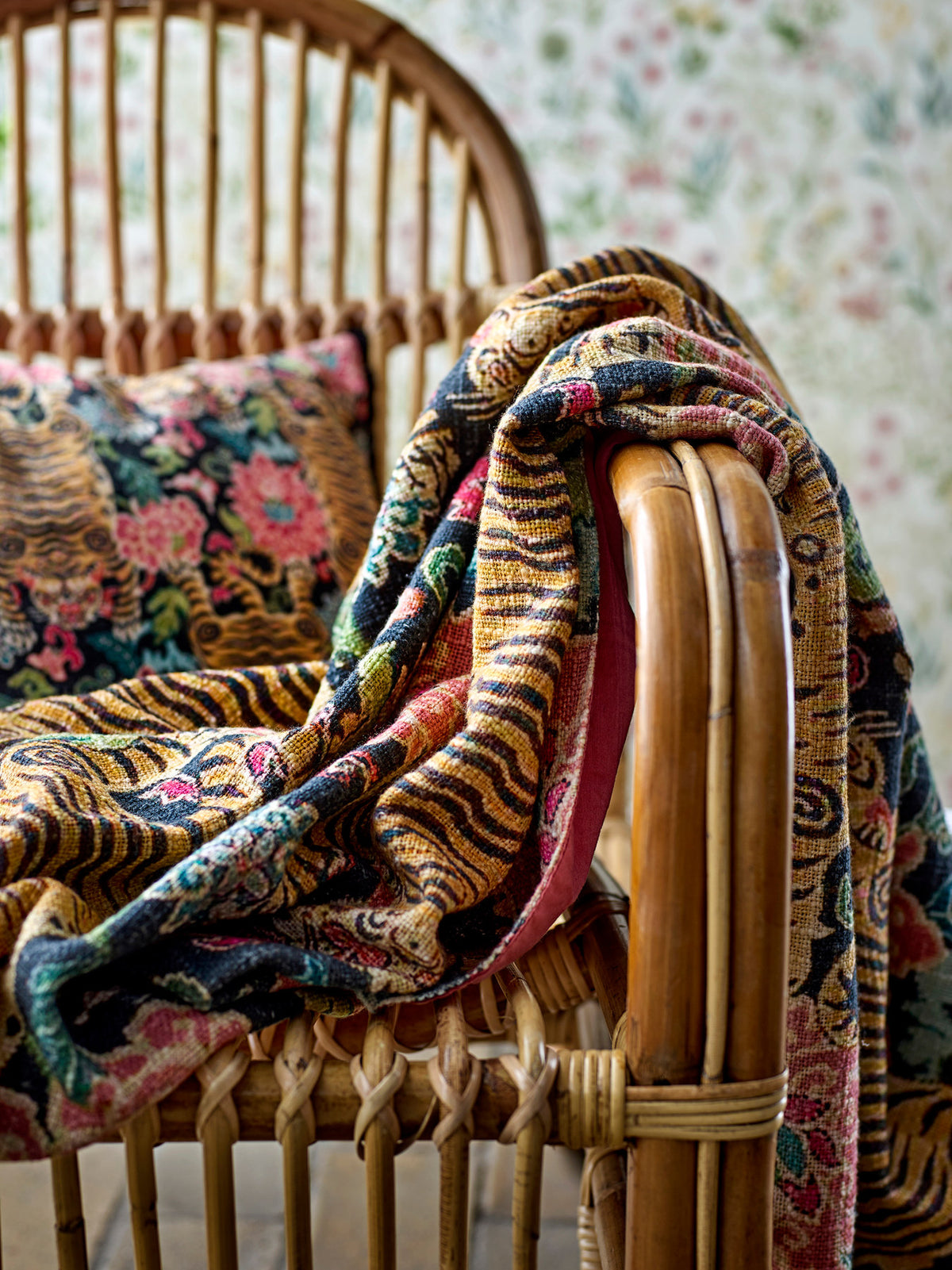 Lester Decke, Bunt, Baumwolle in Multi präsentiert im Onlineshop von KAQTU Design AG. Wolldecke ist von Creative Collection
