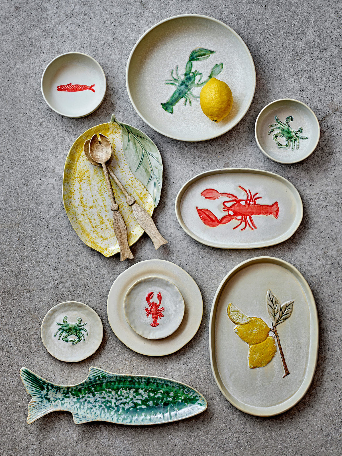 Hadden Servierplatte, Gelb, Steingut in Yellow präsentiert im Onlineshop von KAQTU Design AG. Servierplatten ist von Creative Collection