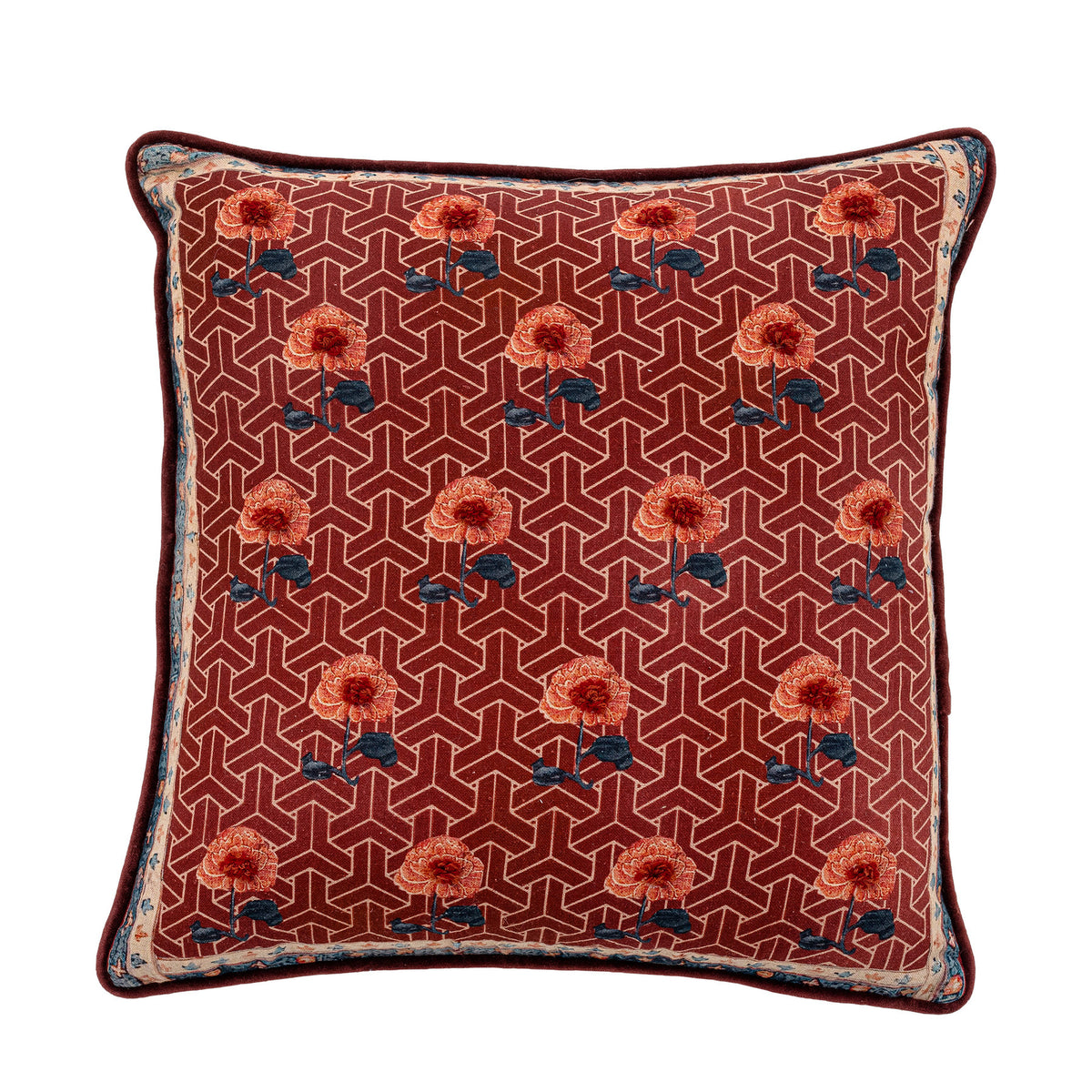 Zharai Kissen, Rot, Baumwolle in Red präsentiert im Onlineshop von KAQTU Design AG. Deko Kissenbezug ist von Creative Collection