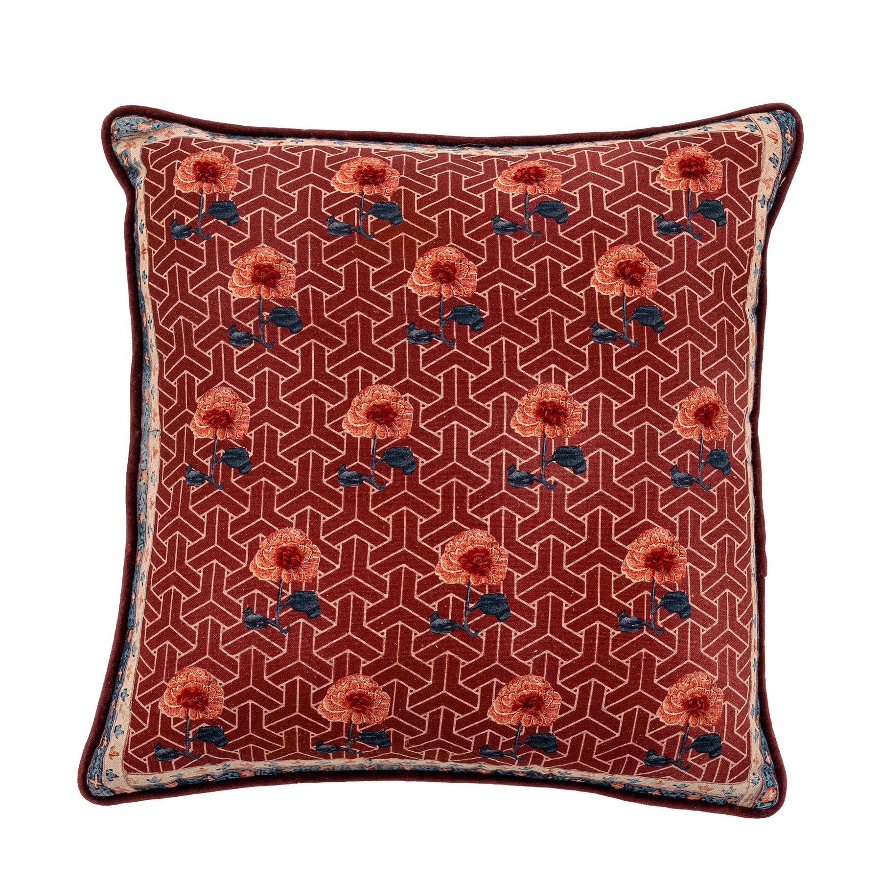 Zharai Kissen, Rot, Baumwolle in Red präsentiert im Onlineshop von KAQTU Design AG. Deko Kissenbezug ist von Creative Collection