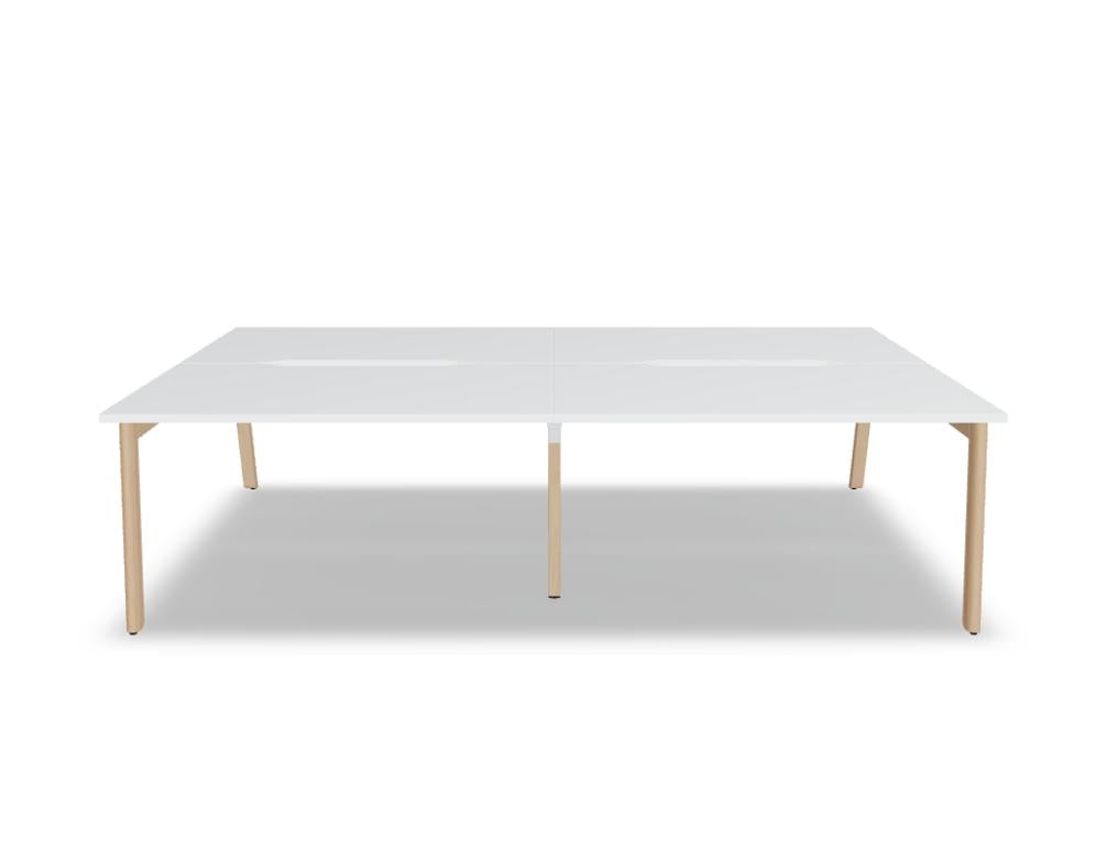 Ogi B Bench BOB330E2 - Doppelschreibtisch in Weiss Pastell präsentiert im Onlineshop von KAQTU Design AG. Schreibtisch ist von Mdd