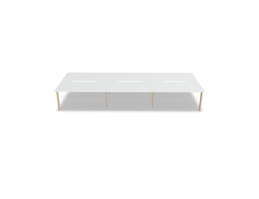 Ogi B Bench BOB340E3 - Doppelschreibtisch in Weiss Pastell präsentiert im Onlineshop von KAQTU Design AG. Schreibtisch ist von Mdd