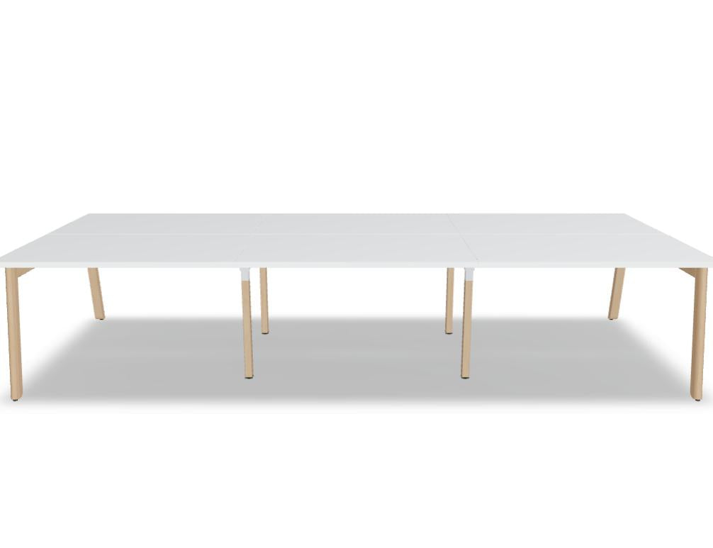 Ogi B Bench BOB420E3 - Doppelschreibtisch in Weiss Pastell präsentiert im Onlineshop von KAQTU Design AG. Schreibtisch ist von Mdd