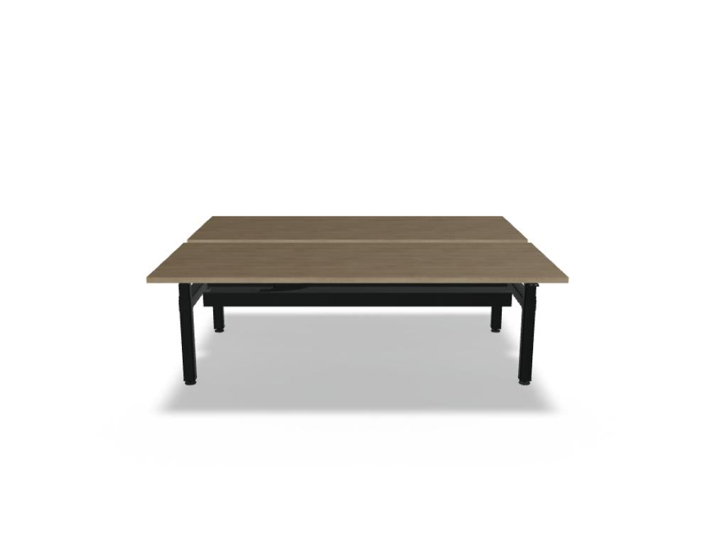 Ogi Drive Bench mit einer gemeinsamen Kabelschiene BOD720 - Doppelschreibtisch elektrisch höhenverstellbar, zweimotoriges Gestell in Honigeiche präsentiert im Onlineshop von KAQTU Design AG. Schreibtisch ist von Mdd