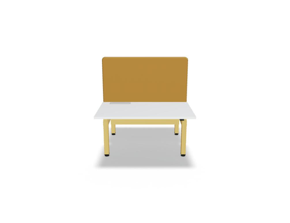 Ogi Drive Bench mit einer gemeinsamen Kabelschiene BOD812 - Doppelschreibtisch elektrisch höhenverstellbar, zweimotoriges Gestell in Honigeiche präsentiert im Onlineshop von KAQTU Design AG. Schreibtisch ist von Mdd