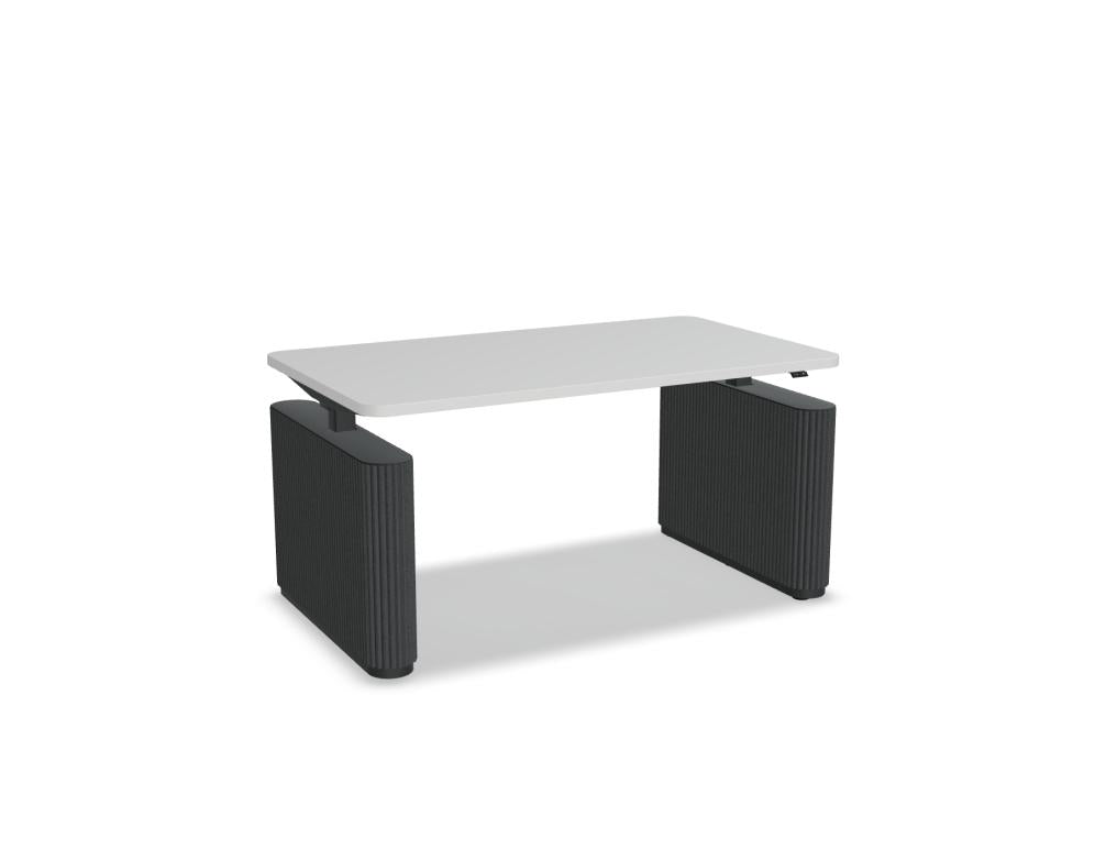 Ogi Drive BODF54 - elektrisch höhenverstellbarer Schreibtisch mit Fußelementen aus Filz in Anthrazit präsentiert im Onlineshop von KAQTU Design AG. Schreibtisch ist von Mdd