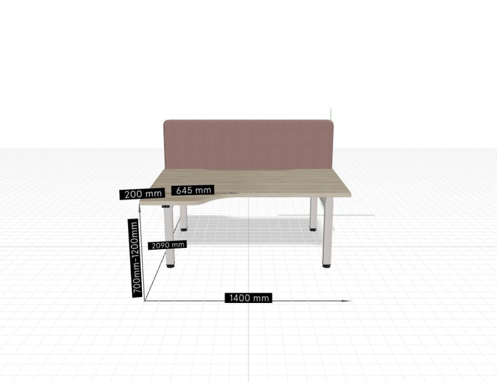 Ogi Drive Bench BODK514 - Doppelschreibtisch mit elektrischer Höhenverstellung, zweimotoriges Gestell in Honigeiche präsentiert im Onlineshop von KAQTU Design AG. Schreibtisch ist von Mdd