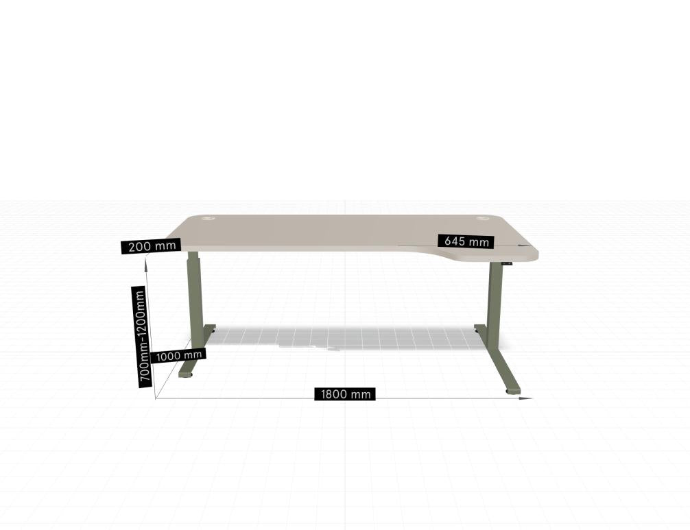 Ogi Drive  BODKZ58 - Schreibtisch elektrisch höhenverstellbar, zweimotoriges Gestell in Honigeiche präsentiert im Onlineshop von KAQTU Design AG. Schreibtisch ist von Mdd