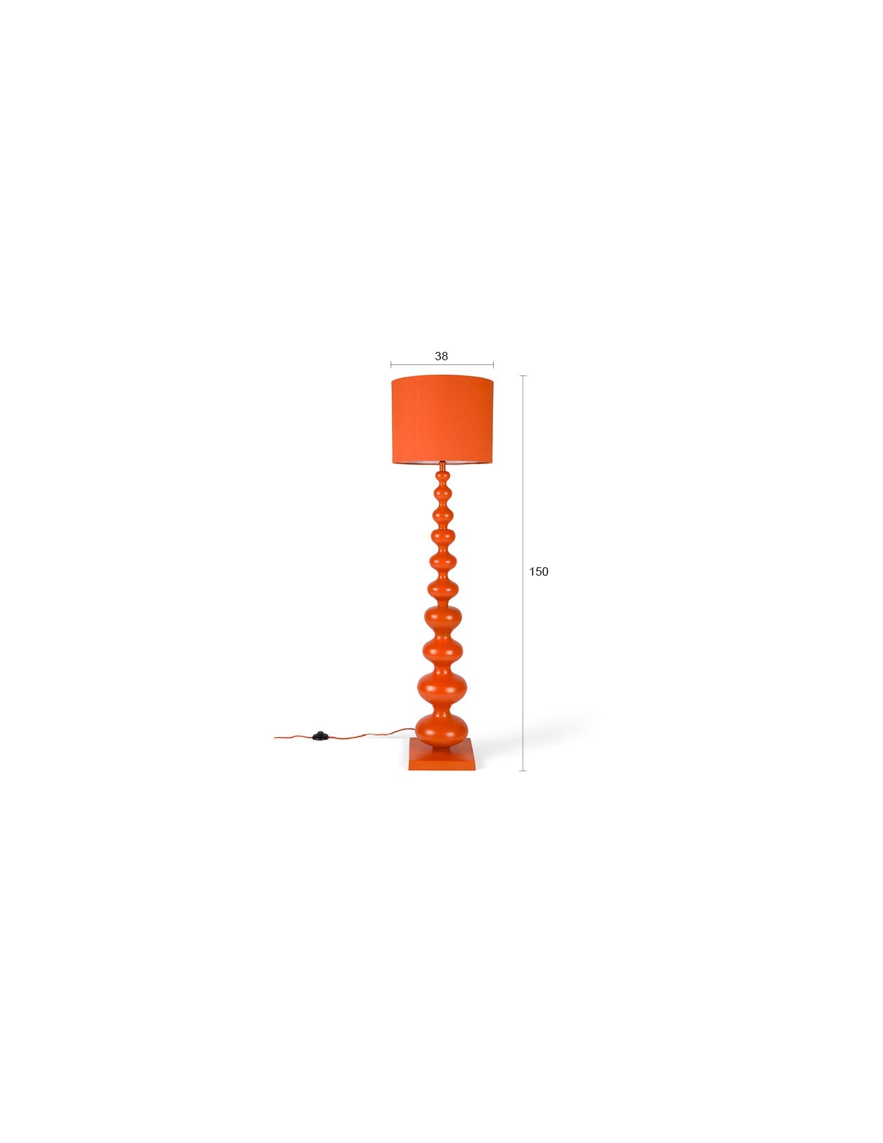 When Orange is King Stehleuchte in Orange präsentiert im Onlineshop von KAQTU Design AG. Stehleuchte ist von Bold Monkey