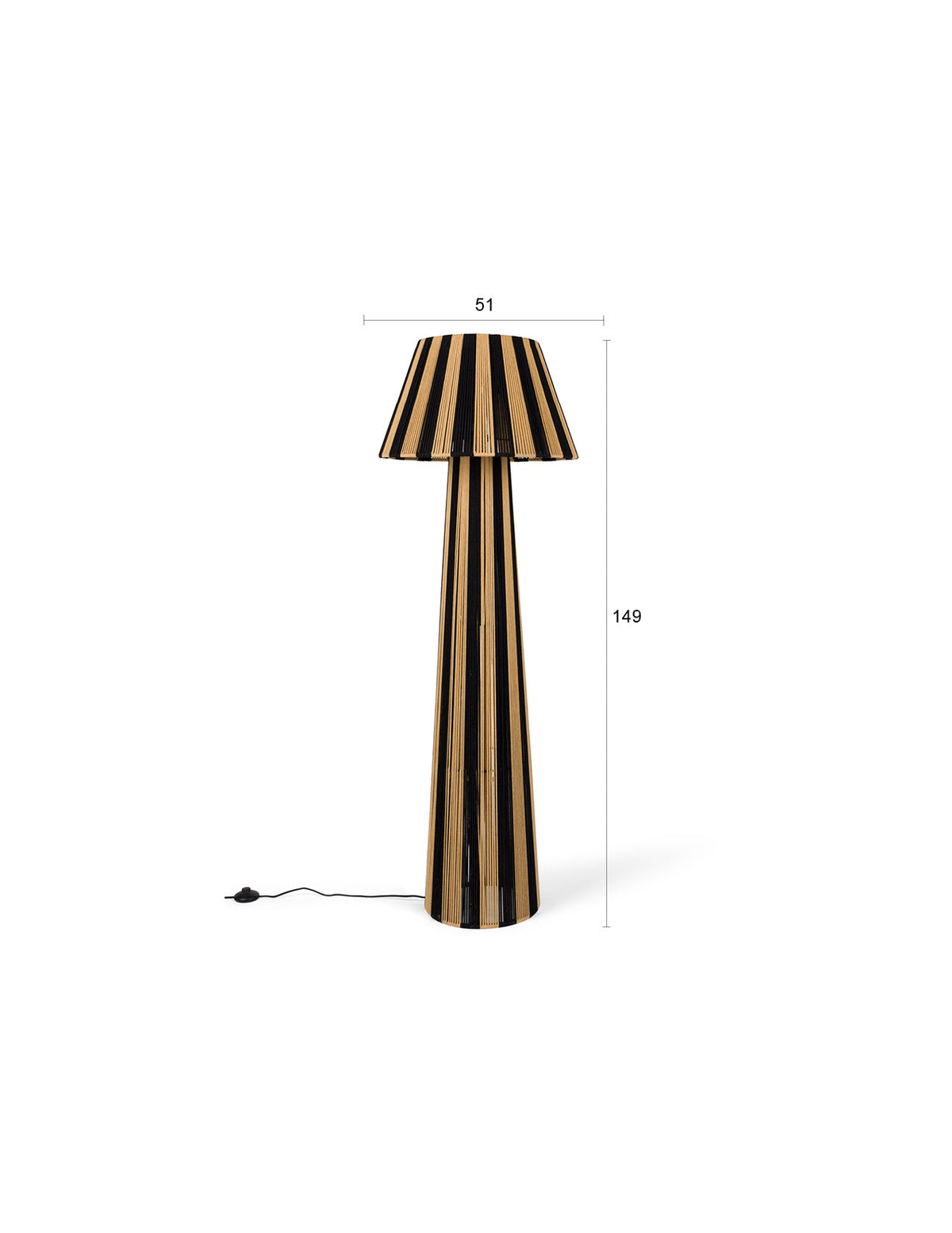 Stehleuchte Stripe it up in Schwarz präsentiert im Onlineshop von KAQTU Design AG. Stehleuchte ist von Bold Monkey