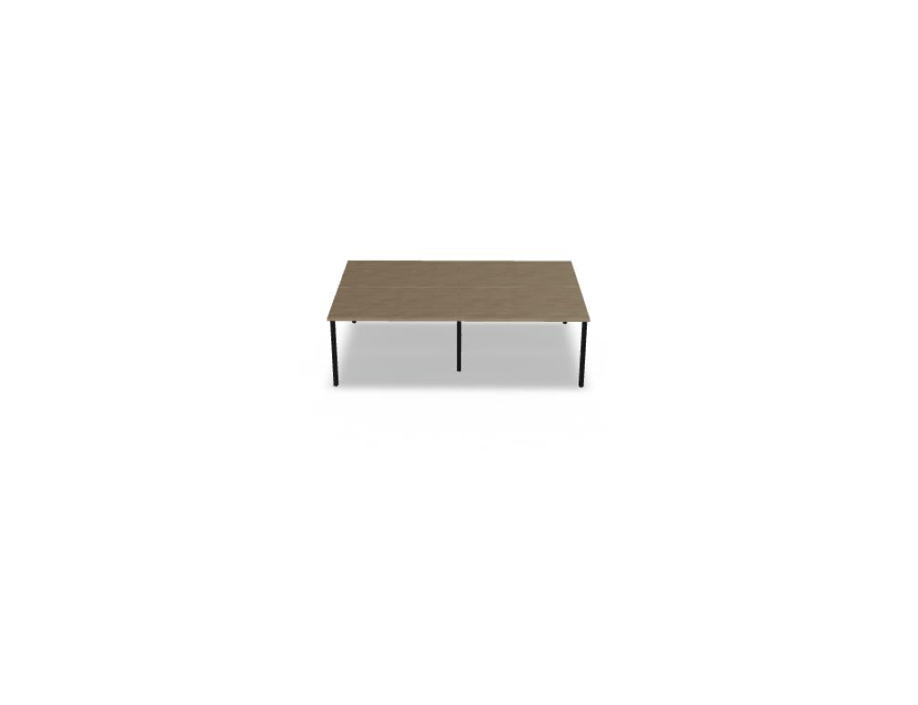 Ogi M Bench BOM42E2 - Doppelschreibtisch in Honigeiche präsentiert im Onlineshop von KAQTU Design AG. Schreibtisch ist von Mdd